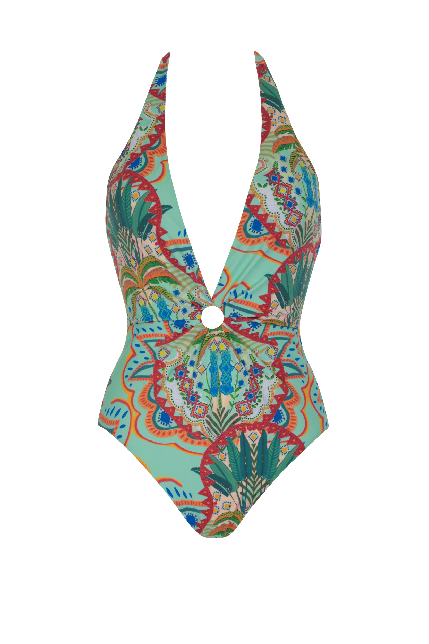 OLYMPIA Badeanzug TÜRKIS/MULTICOLOR