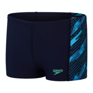SPEEDO Boys HyperBoom Panel Aquashort TRUE NAVY / HARLEQUIN GREEN /
