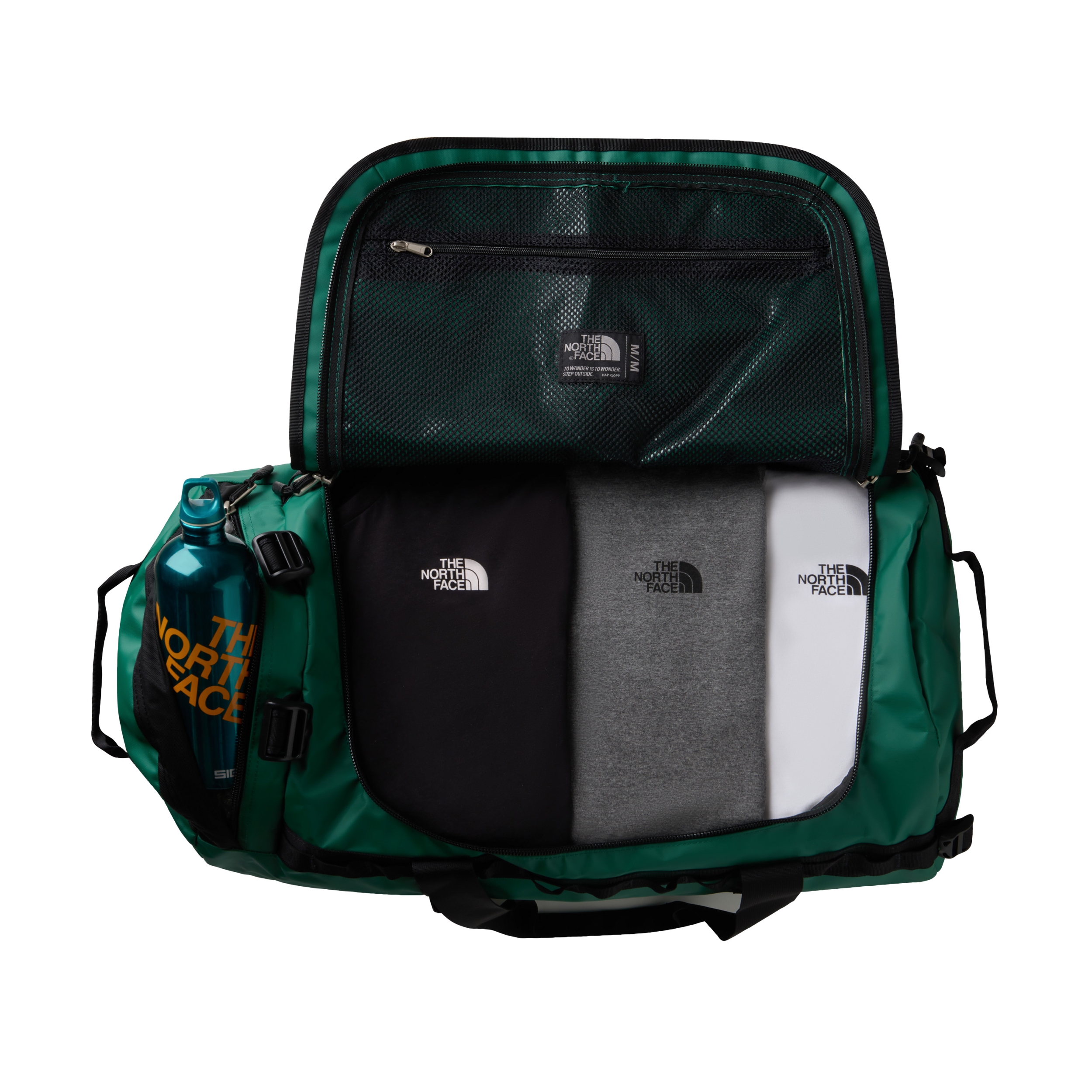 THE NORTH FACE BASE CAMP DUFFEL - M EVERGREEN/TNF BLACK – Bild 2