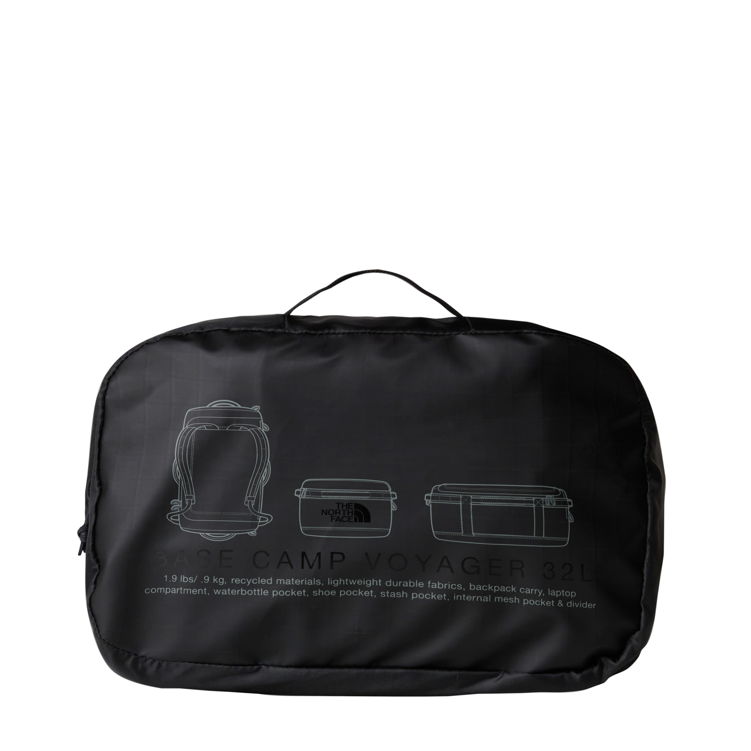 THE NORTH FACE BASE CAMP VOYAGER DUFFEL 32L TNF BLACK/ASPHALT GREY – Bild 6