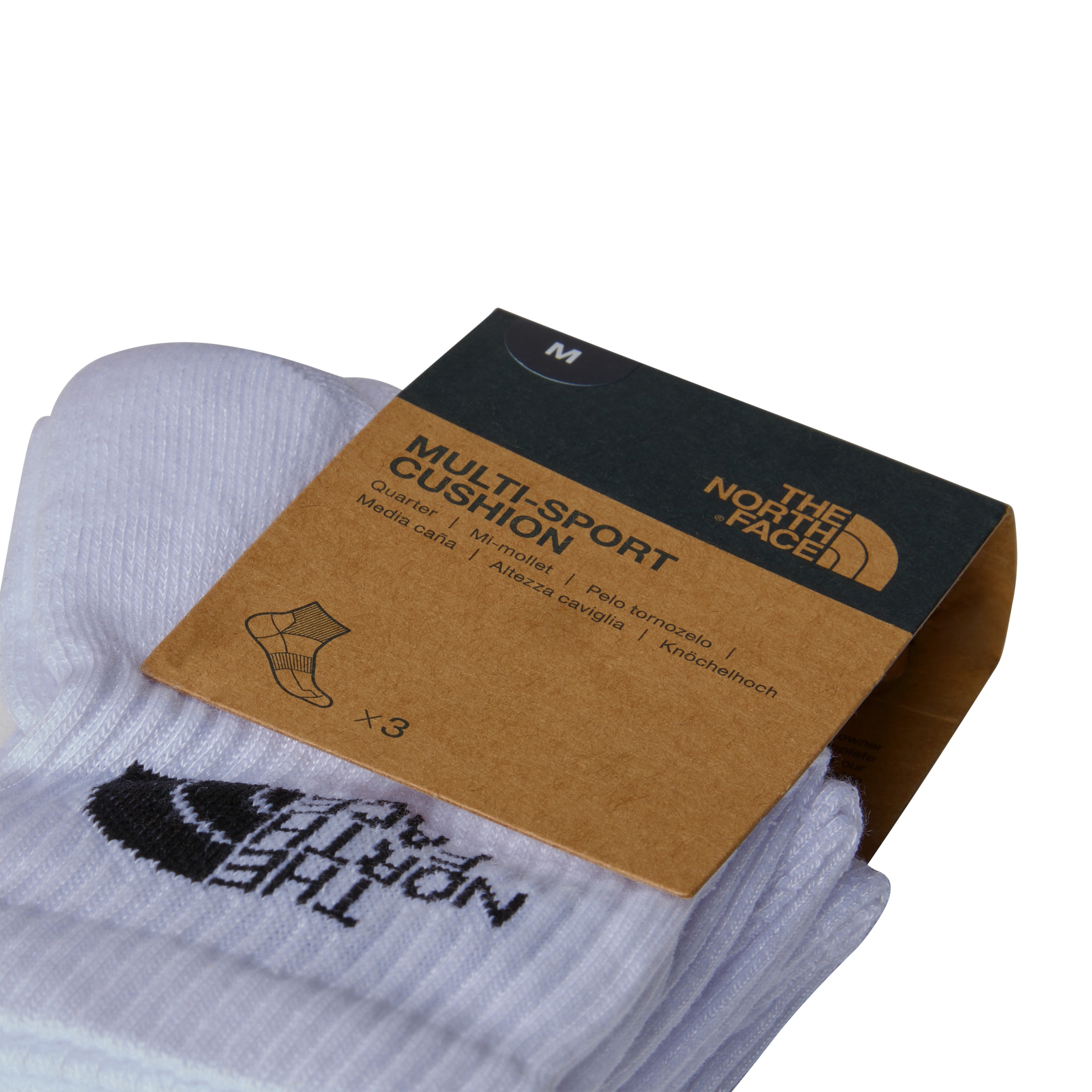 THE NORTH FACE MULTI SPORT CUSH QUARTER SOCK 3P TNF WHITE – Bild 3