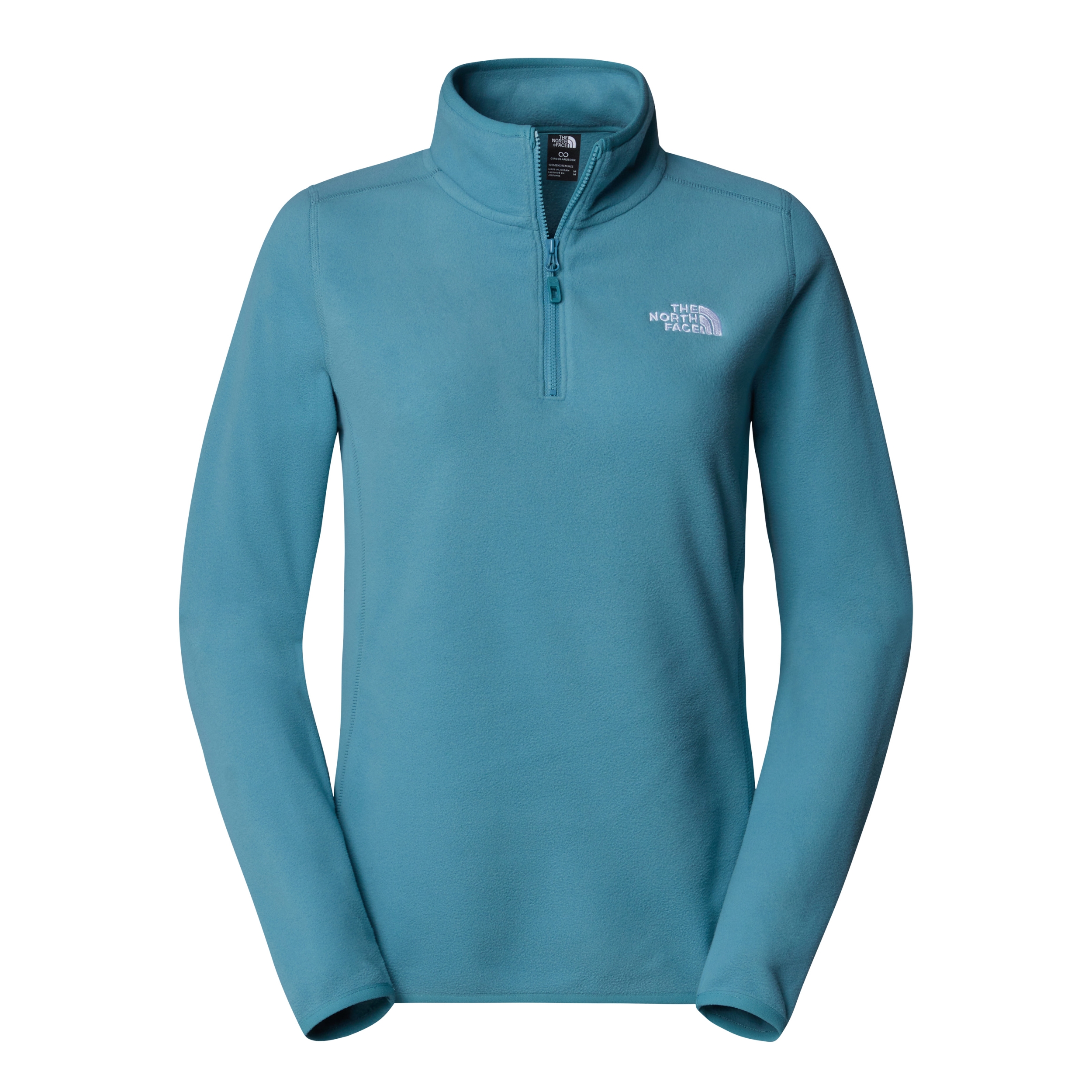 THE NORTH FACE W 100 GLACIER 1/4 ZIP - EU ALGAE BLUE