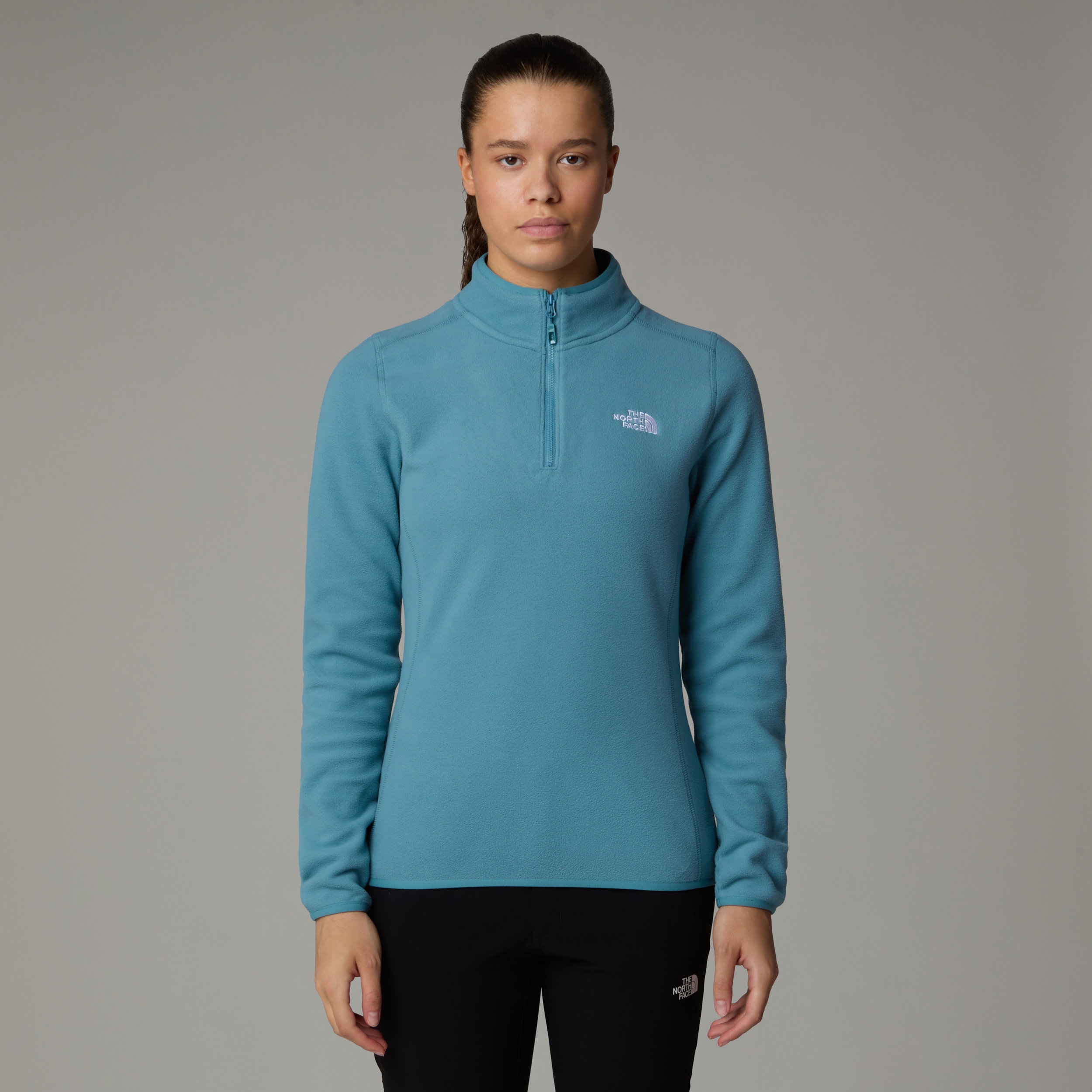 THE NORTH FACE W 100 GLACIER 1/4 ZIP - EU ALGAE BLUE – Bild 6