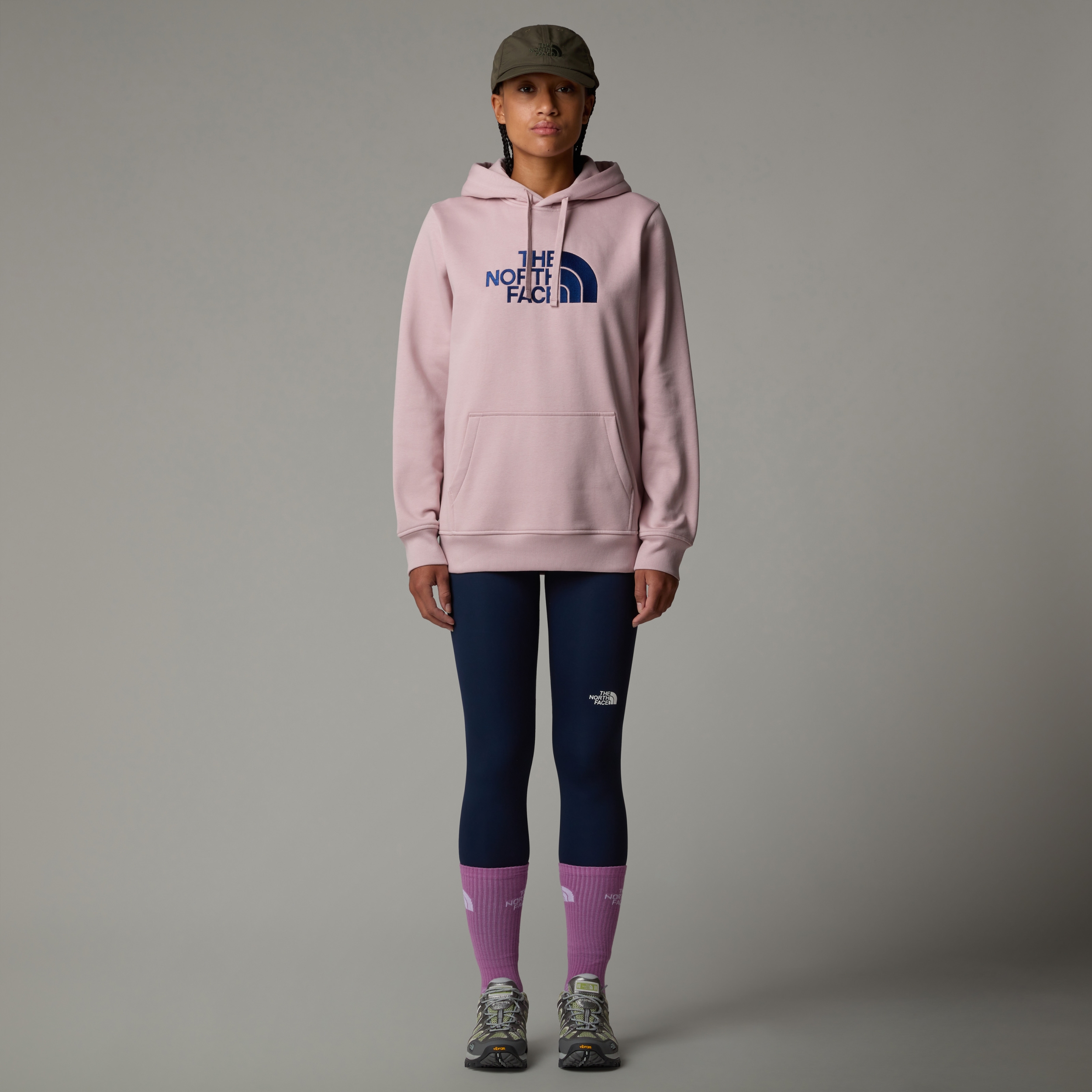 THE NORTH FACE W DREW PEAK PULLOVER HOODIE METAL PINK/ESTATE BLUE – Bild 5
