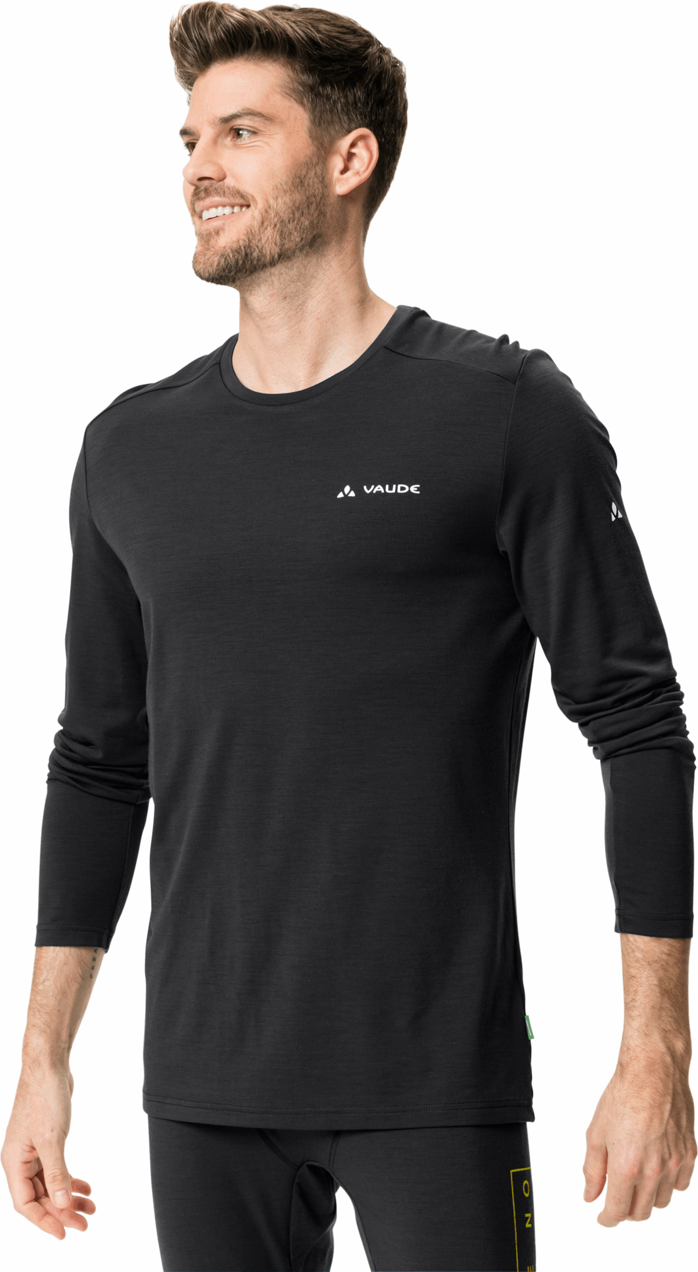 VAUDE Me Monviso Wool LS T-Shirt BLACK UNI – Bild 3