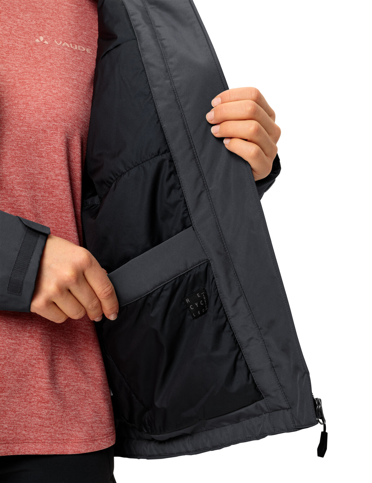 VAUDE Wo Rosemoor Padded Jacket II PHANTOM BLACK – Bild 5