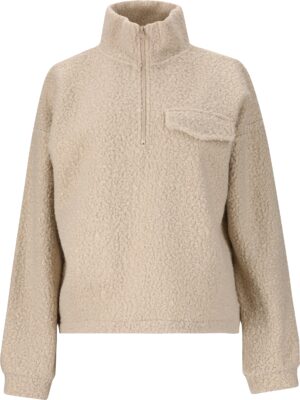 ATHLECIA Florrie W Sherpa Half zip SILVER CLOUD