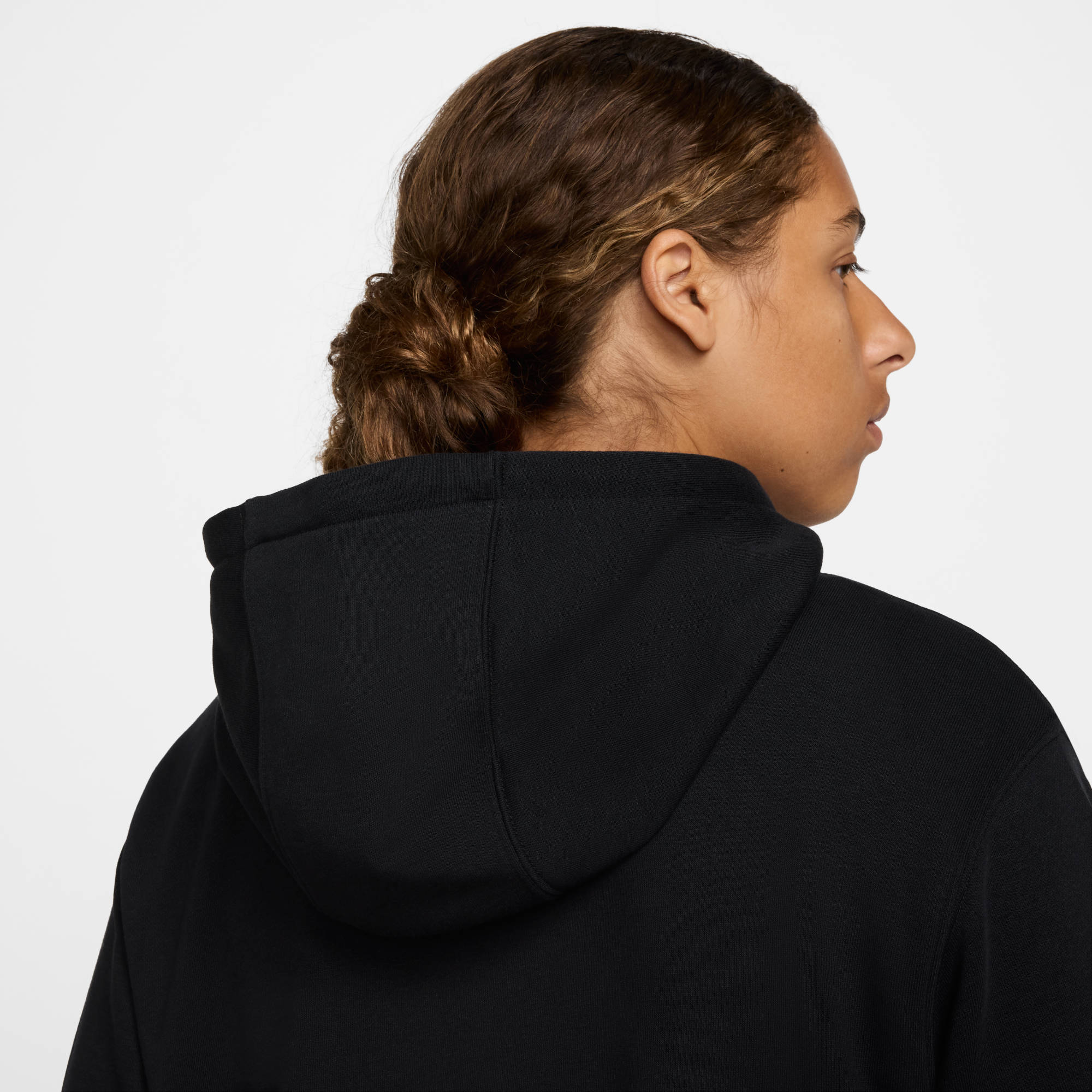 NIKE M NK CLUB FT FZ HOODIE BLACK/BLACK/WHITE – Bild 5