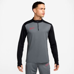 NIKE M NK DF ACD25 DRIL TOP BR COOL GREY/BLACK/BRIGHT CRIMSON