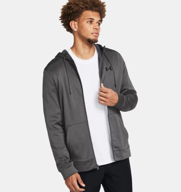 UNDER ARMOUR UA ARMOUR FLEECE FZ HOODIE CASTLEROCK – Bild 3