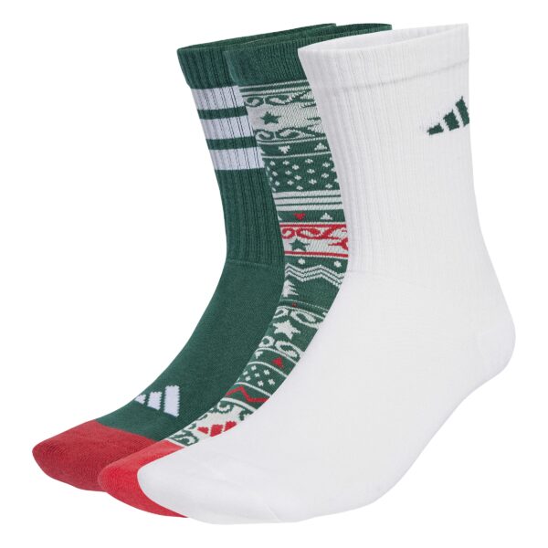 ADIDAS GFX CREW 3PP CGREEN/WHITE/PURRUB