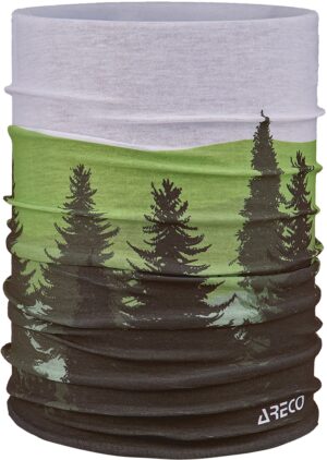 ARECO Multifunktionstuch GRÜN GEMUSTERT