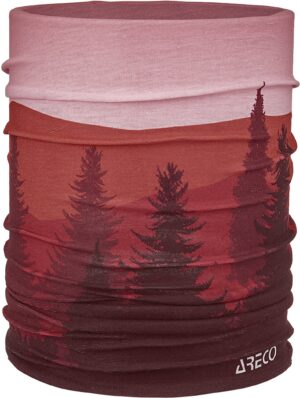 ARECO Multifunktionstuch ROT GEMUSTERT