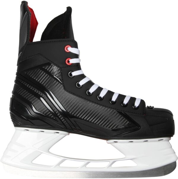 BAUER He.-Eishockey-Schuh Pro Skate Sr SCHWARZ-WEISS-ROT-SI – Bild 2