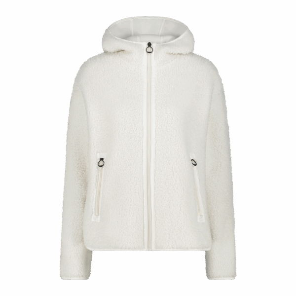 CMP WOMAN JACKET FIX HOOD B.CO GESSO