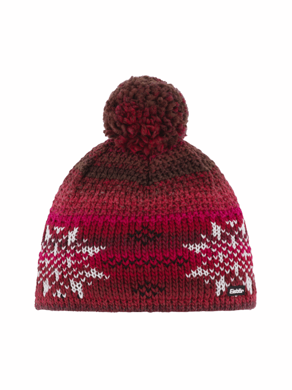 EISBÄR IKE POMPON ROTBRAUN-WHITE-SCHWARZ
