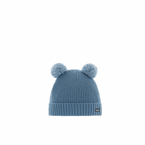 EISBÄR PONTI POMPON KIDS STEEL BLUE/STEEL BLUE-WHITE