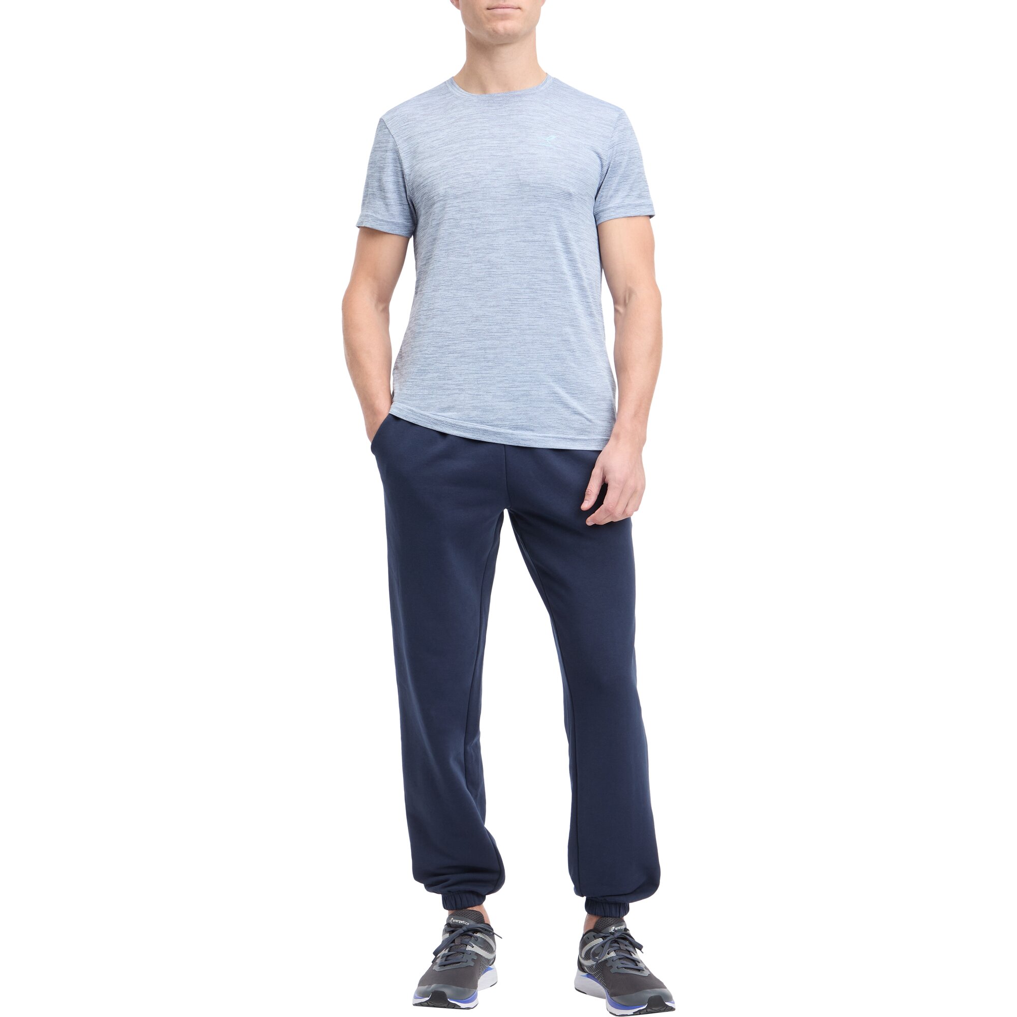 ENERGETICS He.-T-Shirt Telly II SS M MELANGE/BLUE DARK/BL – Bild 2
