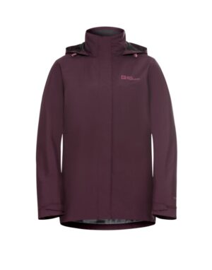 JACK WOLFSKIN ROTWAND 3IN1 JKT W AMARANTH