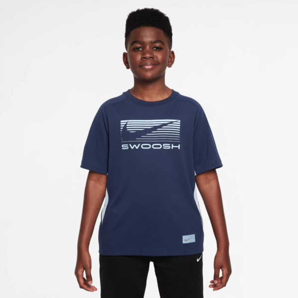 NIKE B NK DF MULTI  SS TOP GX LOVE MIDNIGHT NAVY/CELESTINE BLUE