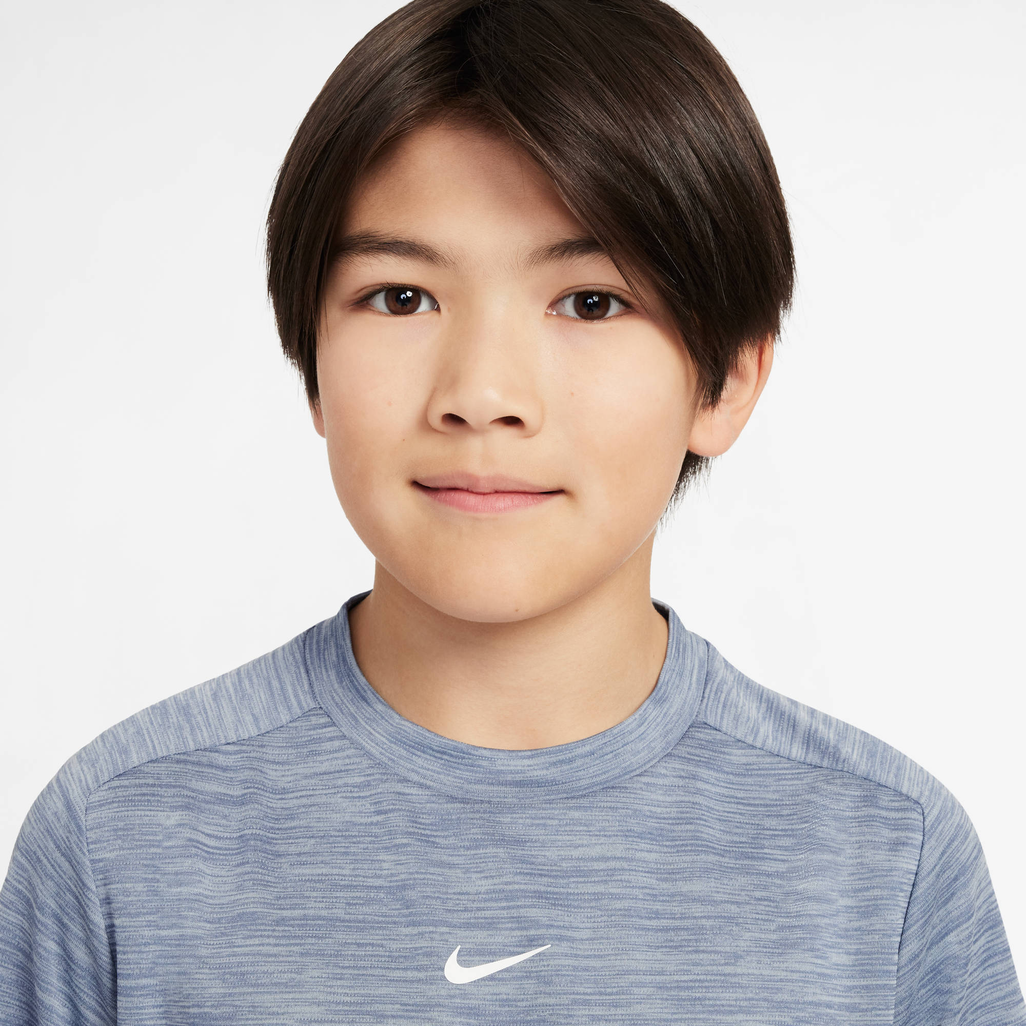 NIKE B NK DF MULTI SS  TOP LBR HTHR WORLD INDIGO/CELESTINE BLUE/WH – Bild 2