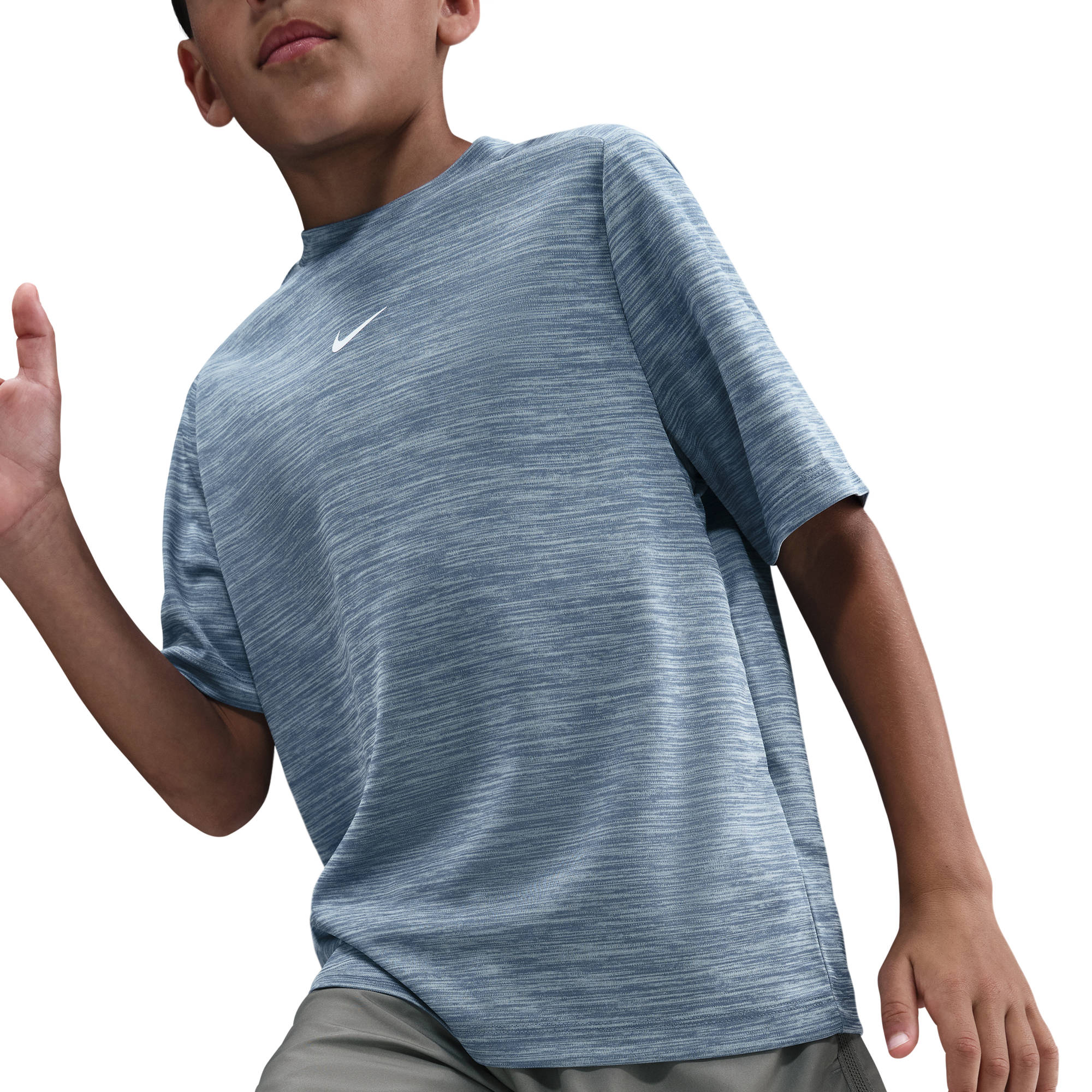 NIKE B NK DF MULTI SS  TOP LBR HTHR WORLD INDIGO/CELESTINE BLUE/WH – Bild 4