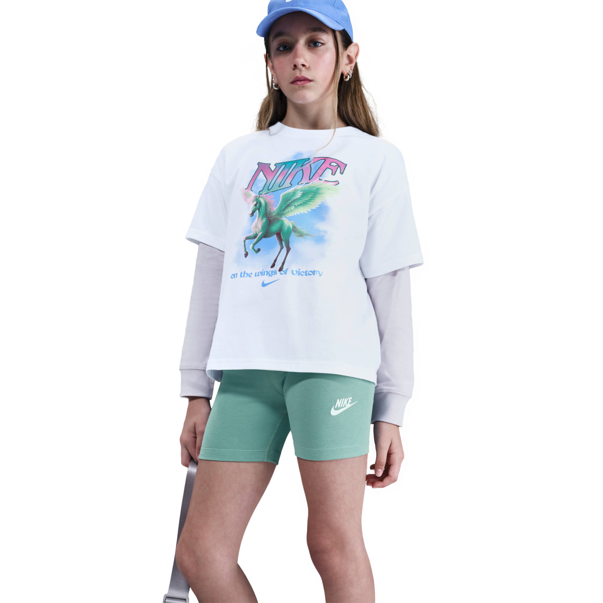 NIKE G NSW CLSSC 5IN HR BIKE SHORT CANNON/WHITE – Bild 4