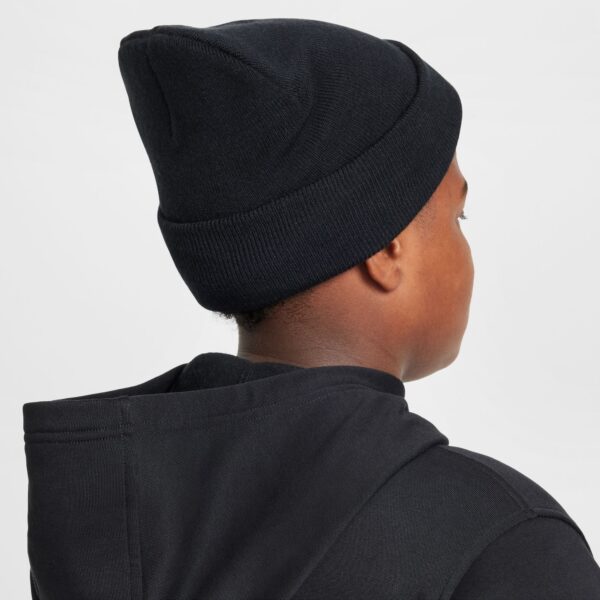 NIKE K NK PEAK BEANIE TC FUT BLACK/WHITE – Bild 2