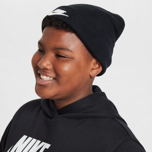 NIKE K NK PEAK BEANIE TC FUT BLACK/WHITE – Bild 3