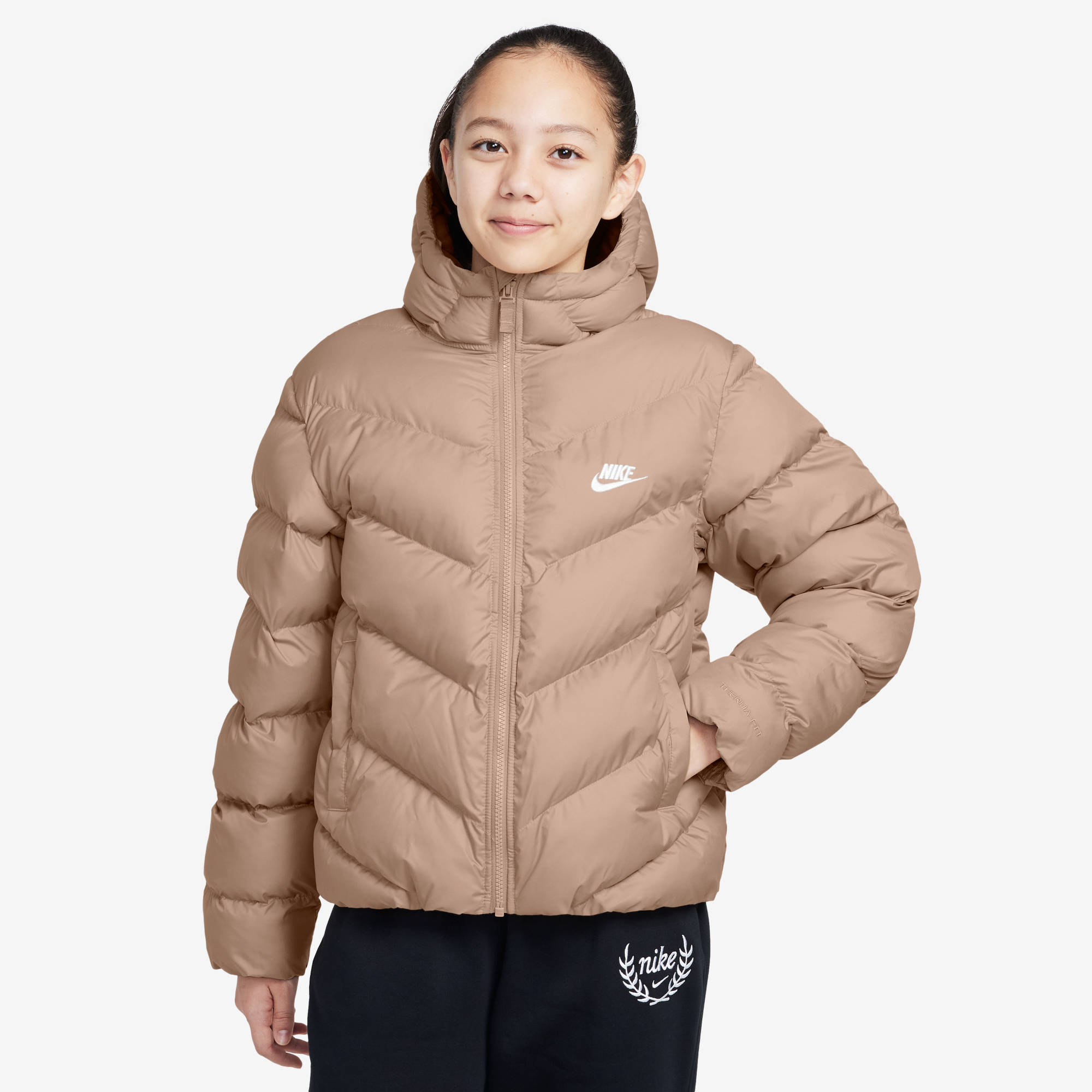 NIKE K NSW TF ADP PUFFER HEMP/WHITE