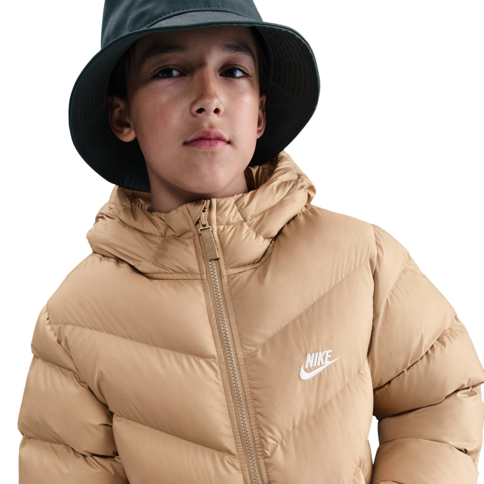 NIKE K NSW TF ADP PUFFER HEMP/WHITE – Bild 9