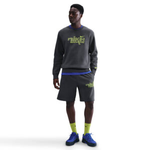 NIKE M NK CLUB BB CREW SWSH SPORT ANTHRACITE/VOLT