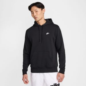 NIKE M NK CLUB BB PO HOODIE BLACK/BLACK/WHITE