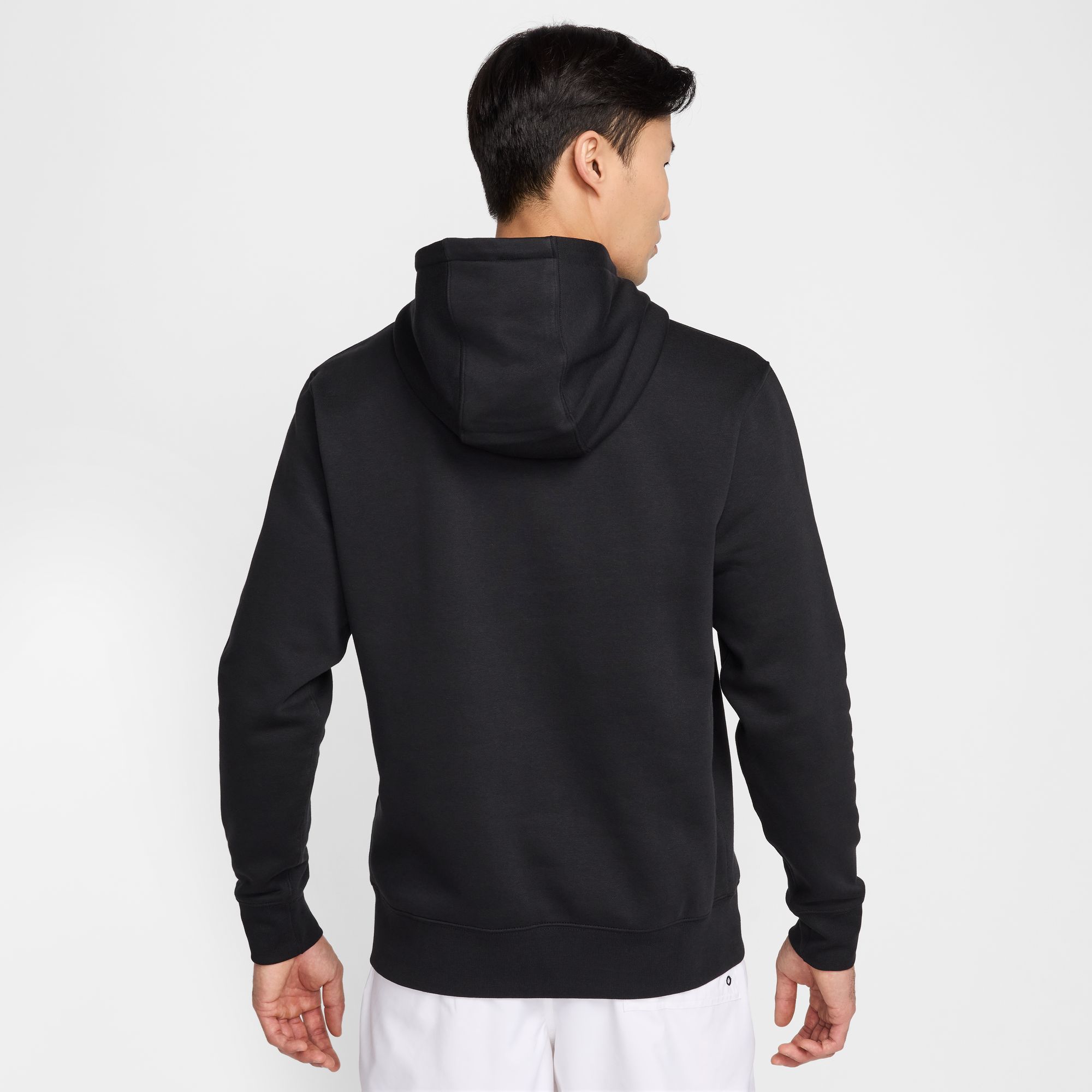 NIKE M NK CLUB BB PO HOODIE BLACK/BLACK/WHITE – Bild 2