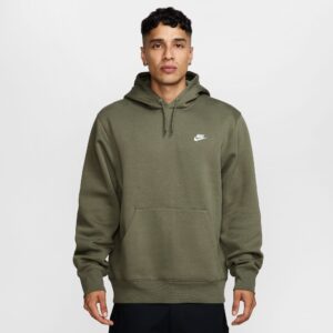 NIKE M NK CLUB BB PO HOODIE MEDIUM OLIVE/MEDIUM OLIVE/WHIT