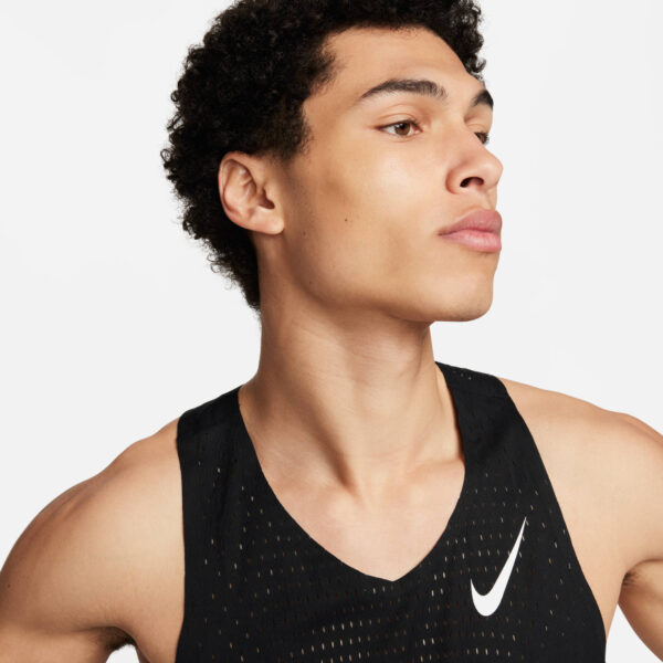 NIKE M NK DFADV AROSWFT SINGLET BLACK/SUMMIT WHITE – Bild 3
