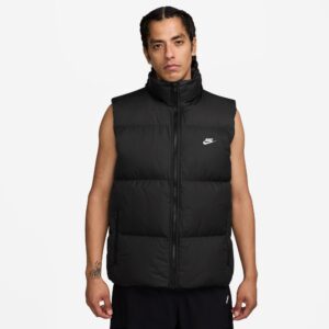 NIKE M SF CLUB PUFFER VEST 550 BLACK/WHITE