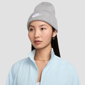 NIKE U NK PEAK BEANIE TC FUT F24 L DK GREY HEATHER/WHITE