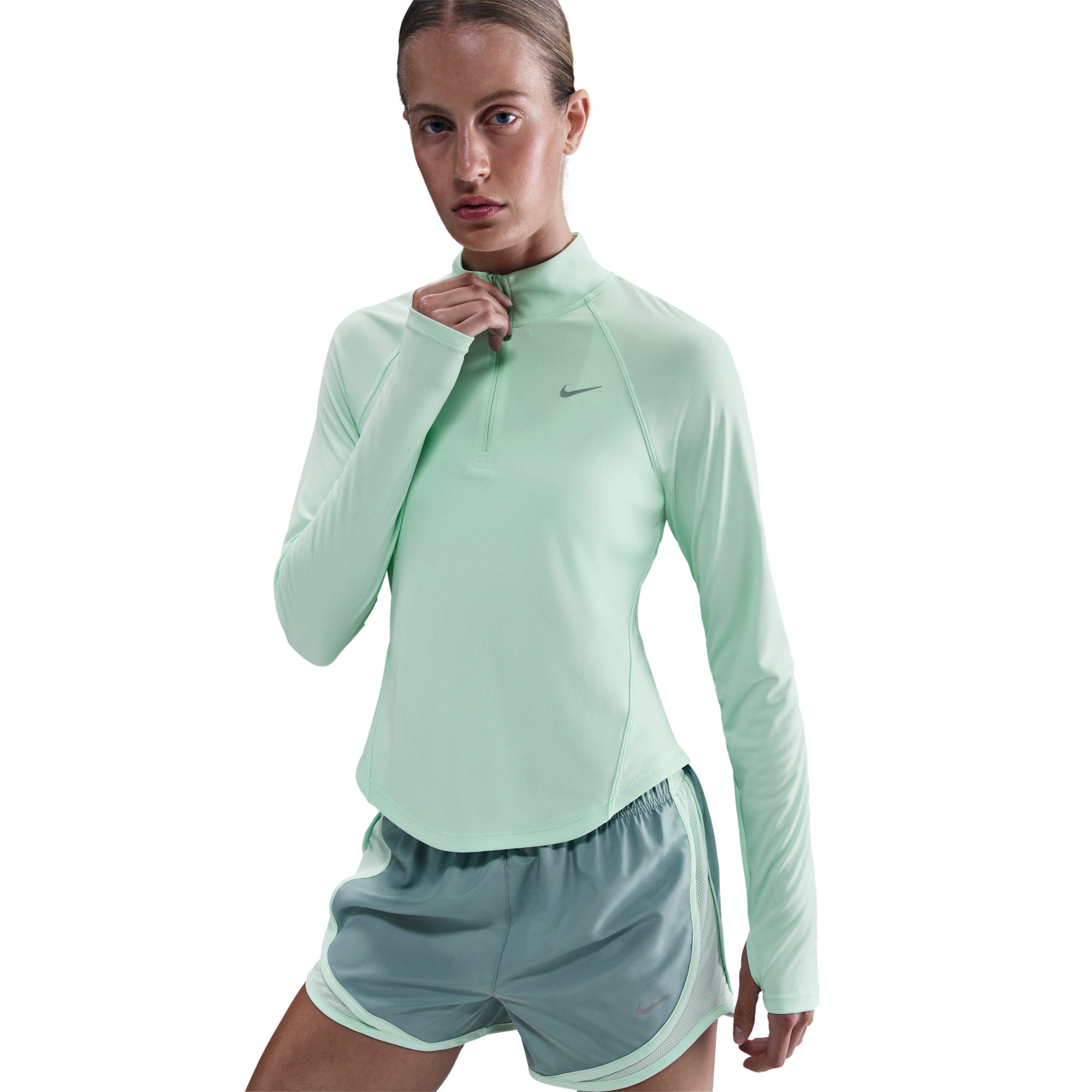 NIKE W NK TEMPO SWSH HBR DF HZ TOP MINT FOAM/WHITE – Bild 3