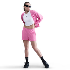 NIKE W NSW NK CHLL FT MR 4IN SHORT PLAYFUL PINK/SAIL