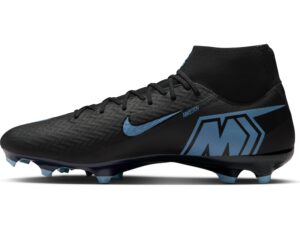 NIKE ZM SUPERFLY 10 ACAD FG/MG BLACK/ICE BLUE