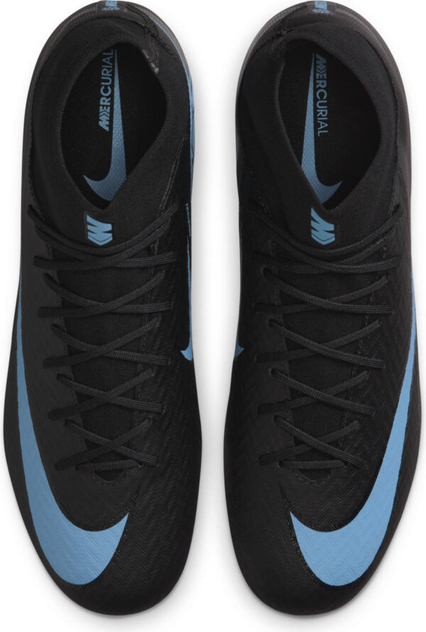 NIKE ZM SUPERFLY 10 ACAD FG/MG BLACK/ICE BLUE – Bild 4