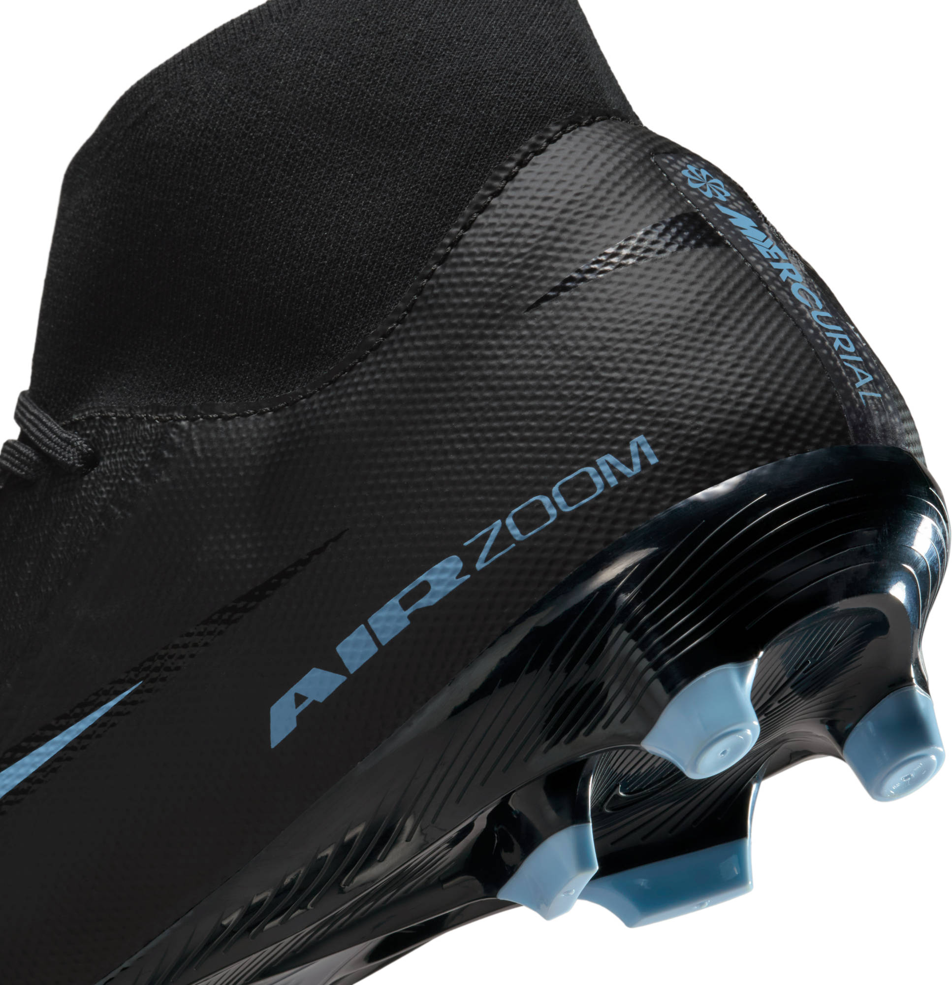 NIKE ZM SUPERFLY 10 ACAD FG/MG BLACK/ICE BLUE – Bild 6