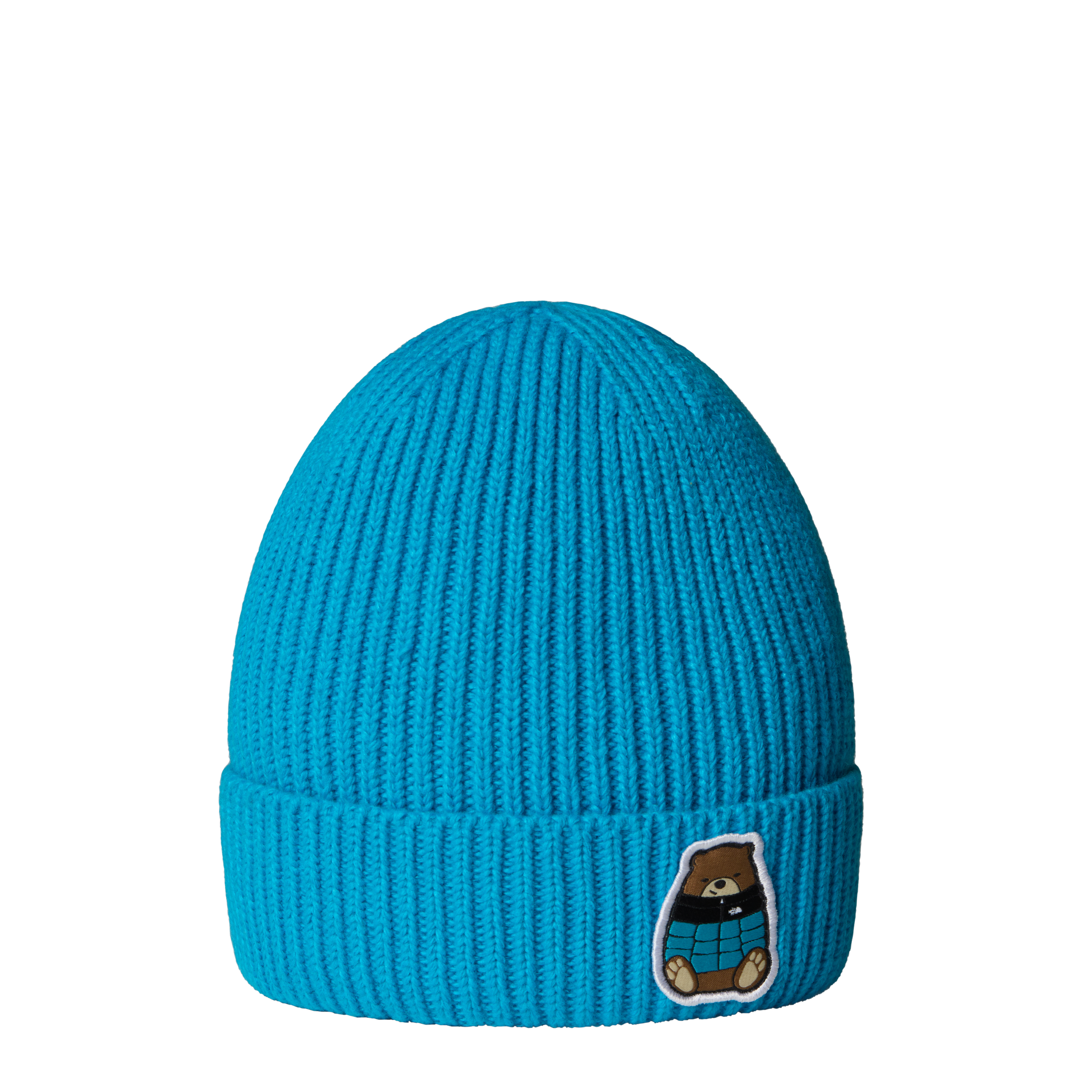 THE NORTH FACE KIDS TNF LOGO BOX CUFFED BEANI MERIDIAN BLUE/NUPTSE BE