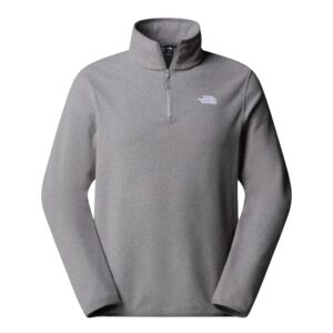 THE NORTH FACE M GLACIER FLEECE 1/4 ZIP JACKET TNF MID GREY HEATHER
