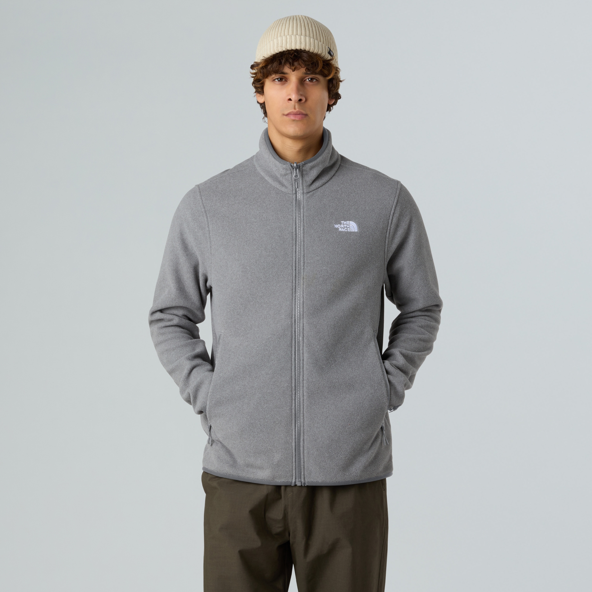 THE NORTH FACE M GLACIER FLEECE JACKET TNF MID GREY HEATHER – Bild 6