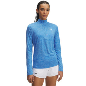UNDER ARMOUR TECH 1/2 ZIP- TWIST BLUE ATLANTIS