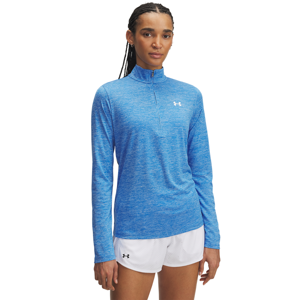 UNDER ARMOUR TECH 1/2 ZIP- TWIST BLUE ATLANTIS