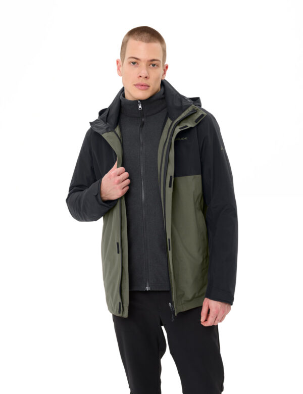 VAUDE Me Rosemoor 3in1 Jacket BLACK/KHAKI – Bild 4