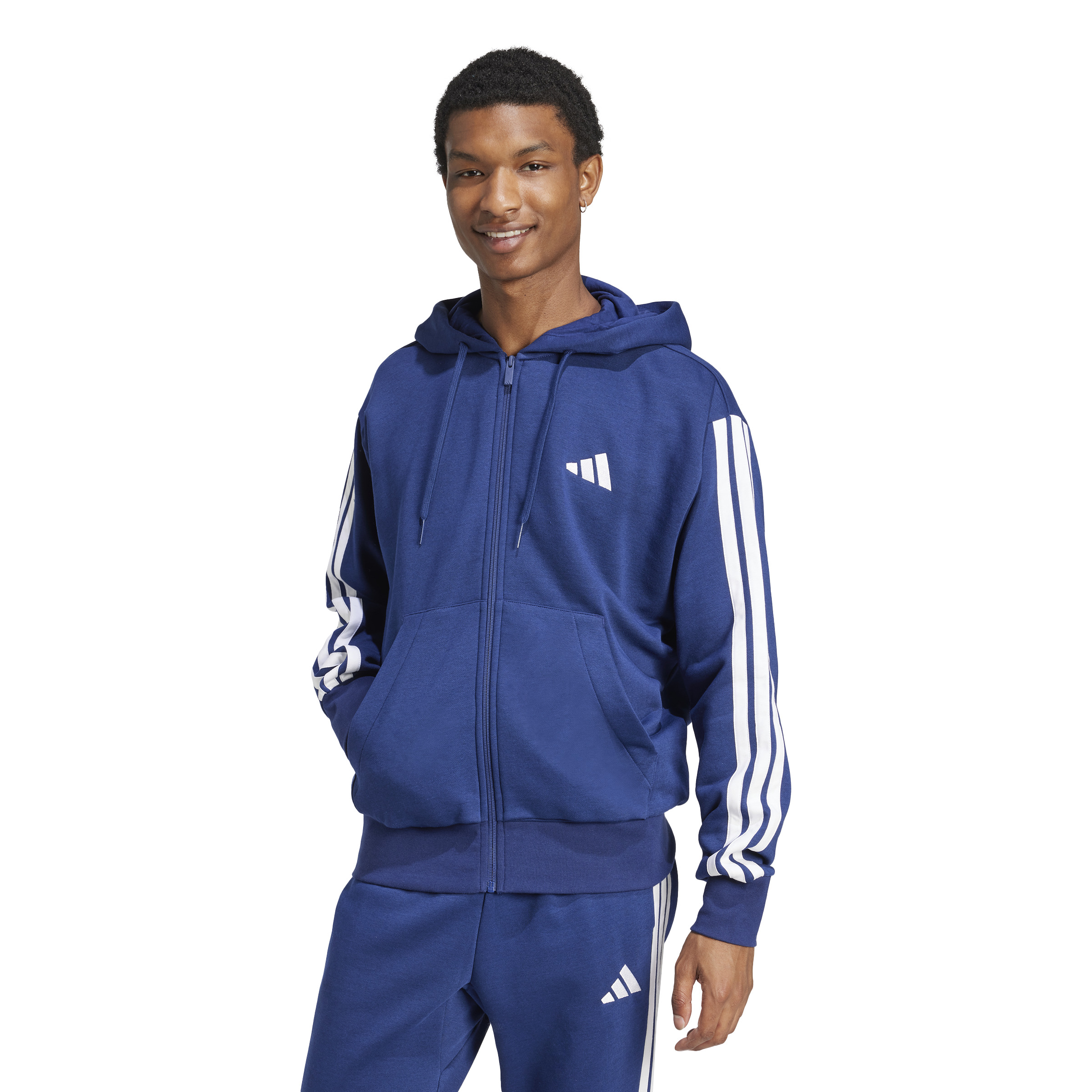 ADIDAS M 3S FL FZ HD DKBLUE/WHITE – Bild 2